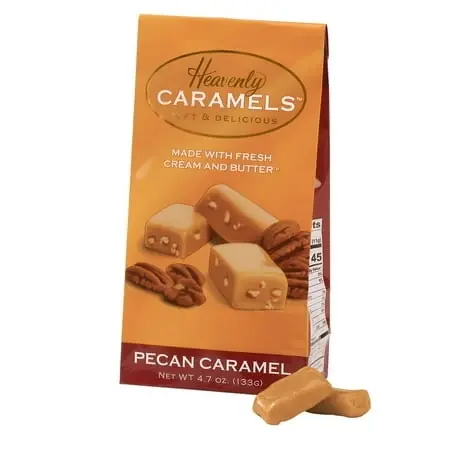 Pecan Caramels 4.7 Ounce Gourmet Candy Treats