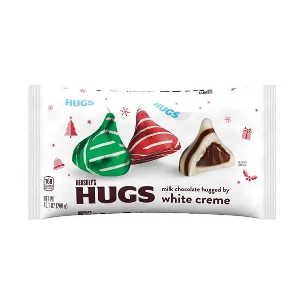 Hershey‘s 10.1 Ounce Hugs Milk Chocolate With White Creme Candy