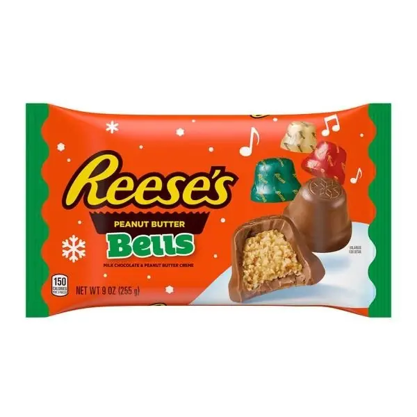 Reese‘s 9 Ounce Milk Chocolate Peanut Butter Creme Bells Candy