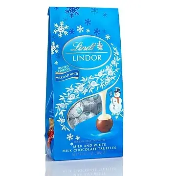 Lindor Holiday Snowman Milk & White Chocolate Truffles, 8.5 Oz