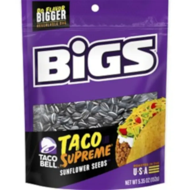Taco Bell Taco Supreme Sunflower Seeds 5.35 Oz Bagged Snack