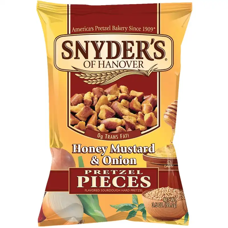3.5 Oz. Honey Mustard & Onion Pretzel Pieces - Savory Snack