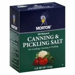 Morton Canning & Pickling Salt, For Preserving And Pickling, 4 Lb Box