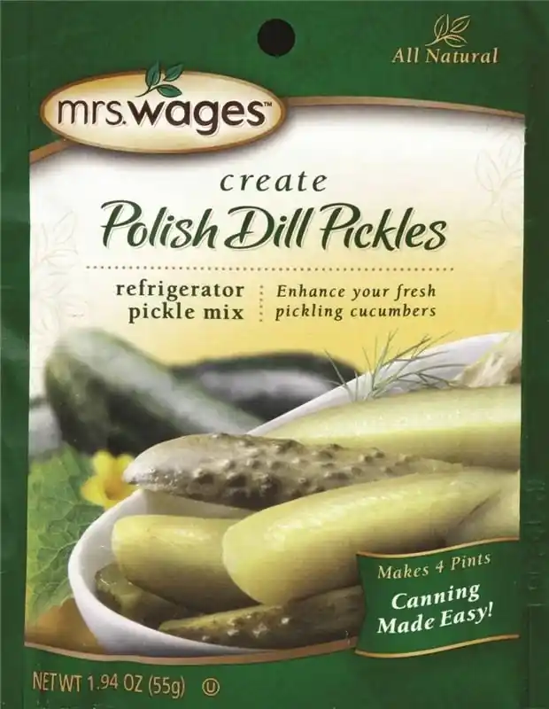 Mrs Wages W627 Mrs. Wages Refrigerator Polish Dill Pickle Mix 1.94 Oz.