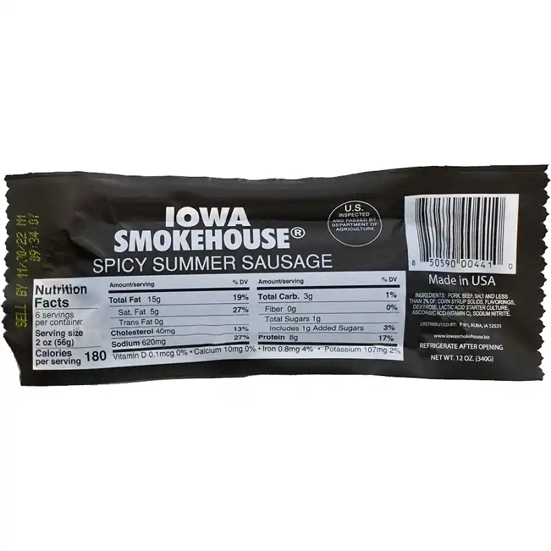 Summer Sausage, Spicy, 12-oz.
