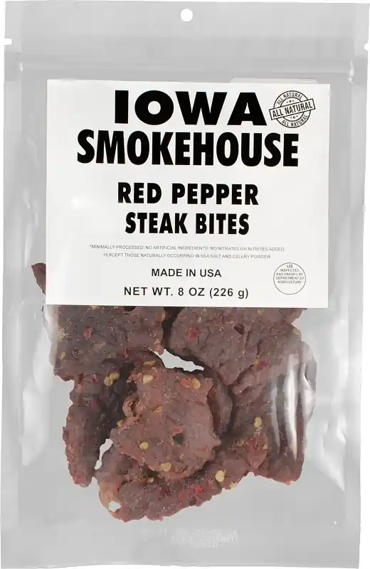 Red Pepper Steak Bites 8 Oz Resealable Bag