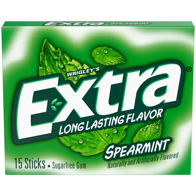 Extra Sugar Free Spearmint Chewing Gum 15 Pc 0.11 Oz