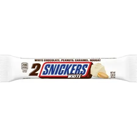 Snickers White Chocolate Share Size Candy Bars 2.84 Oz. (pack Of 24)