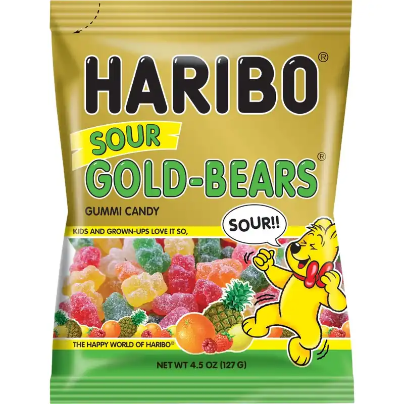 Gold-bears Sour Gummi Candy 4.5 Oz.