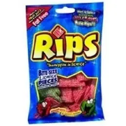 Rips Bite Size Licorice Pieces Strawberry - 4.0 Ounces