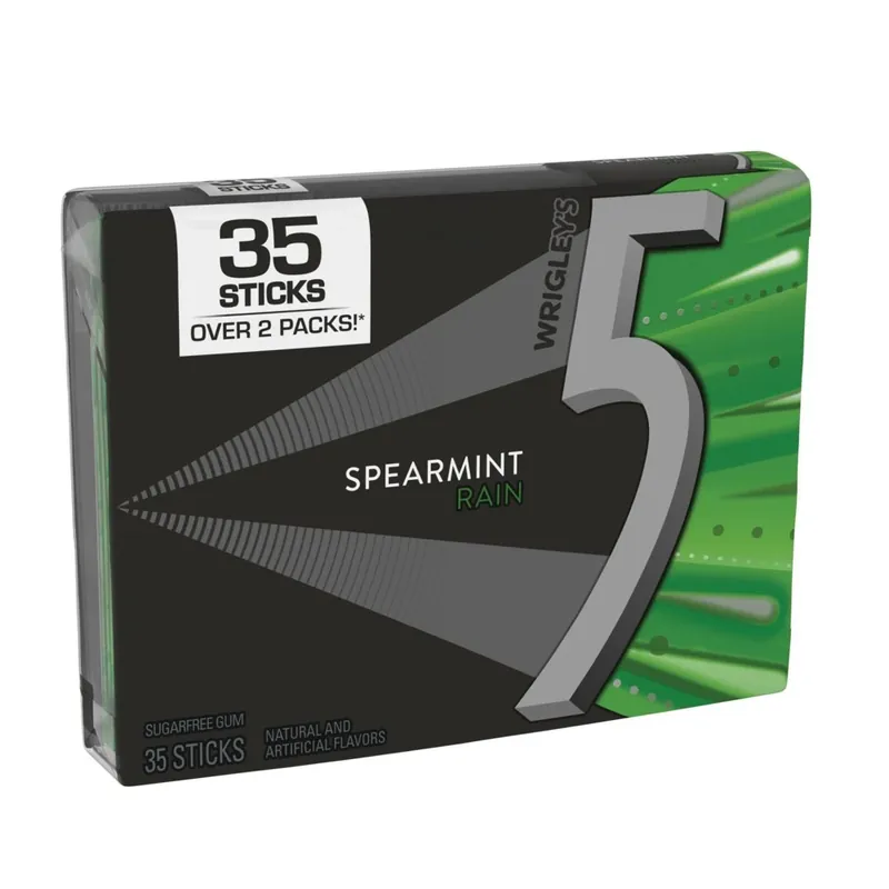 5 Spearmint Rain Sugarfree Gum - 35 Pieces