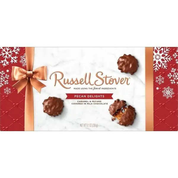 Russell Stover Pecan Delights Holiday Box - 8.1 Oz.