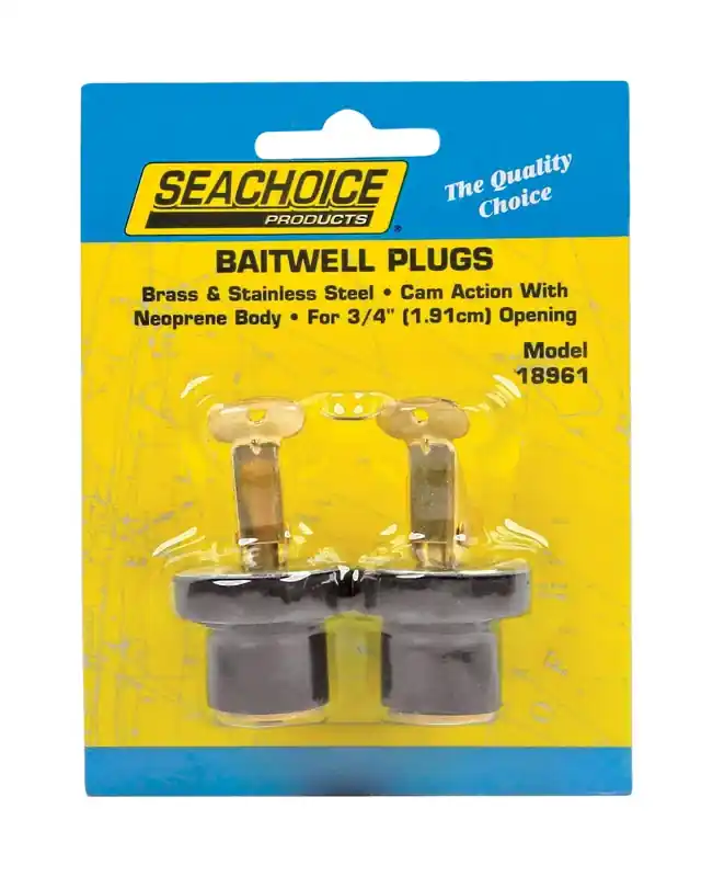 Stainless Steel 3/4 In. W Deck And Baitwell Plugs 2 Pk