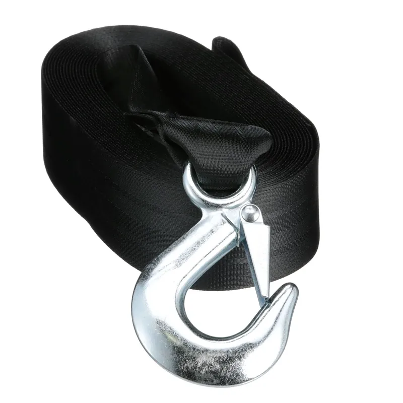 2 In. W X 20 Ft. L Black Winch Strap 1320 Lb 1 Pk