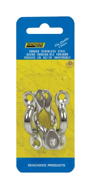 Stainless Steel 1-7/8 In. L X 3/8 In. W Eye Straps 4 Pk