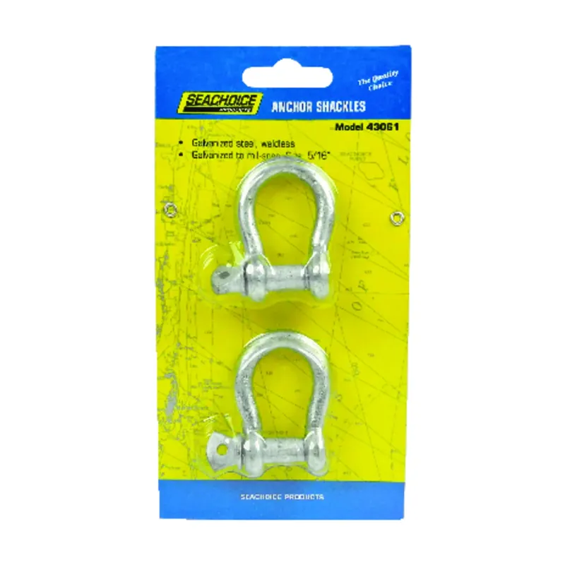 Galvanized Steel 11.5 In. L X 5/16 In. W Shackle 2 Pk