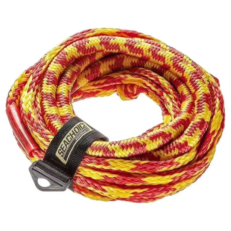 50‑foot Red/yellow Polypropylene Bungee Tow Rope – 680 lb Capacity