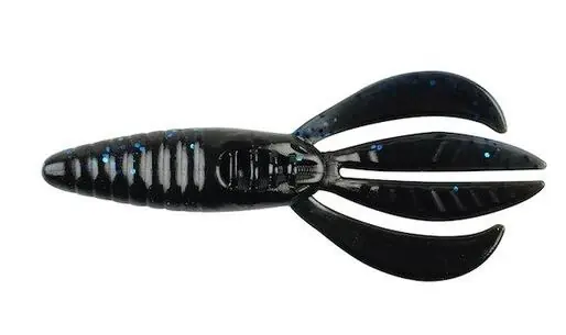 Powerbait Pit Boss Soft Bait 4" Black Blue - 8 Pieces
