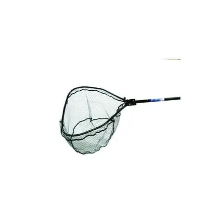 Knotless Flat Bottom Rubber Coated Net With Telescopic Octagon Handle, 25x25-inch