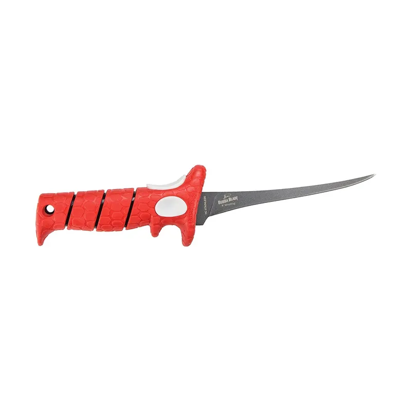Red High Carbon Stainless Steel 6 In. Whiffie Ultra Flex Fillet Knife With Sheath