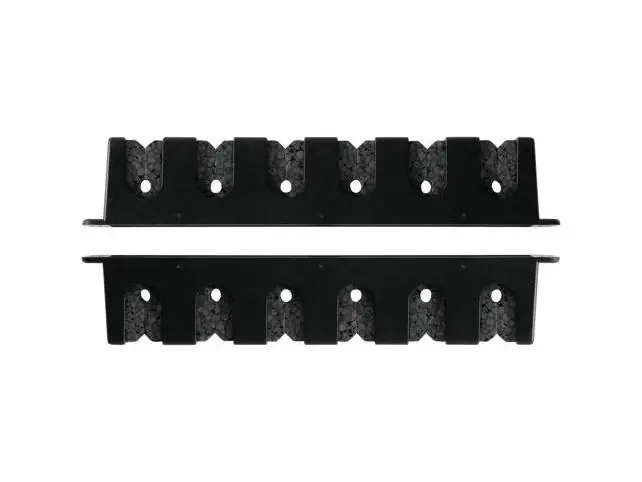 Fishing Horizontal 6 Rod Holder Rack - Black For Organized Storage