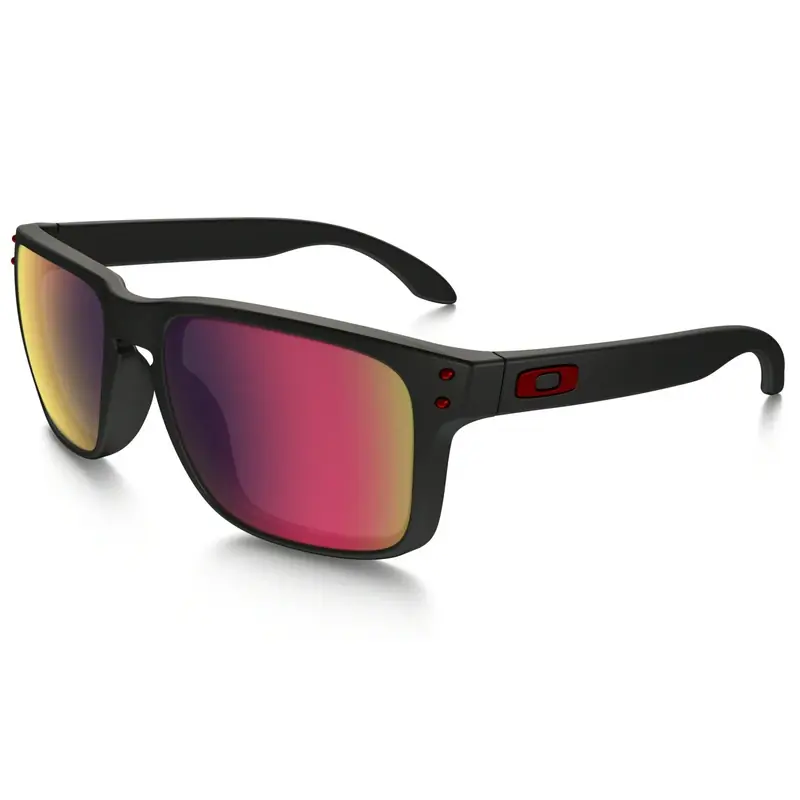 Holbrook Oo9102-36 Matte Black Sunglasses With Positive Red Iridium Lenses