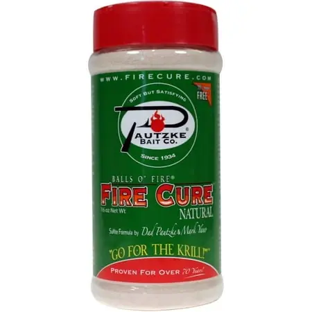 Fire Cure Natural Bait, 16 Ounce Jar, Red Color