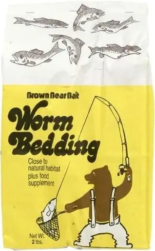5802 Brown Bear Worm Bedding 2 Lb For Fishing Bait Storage
