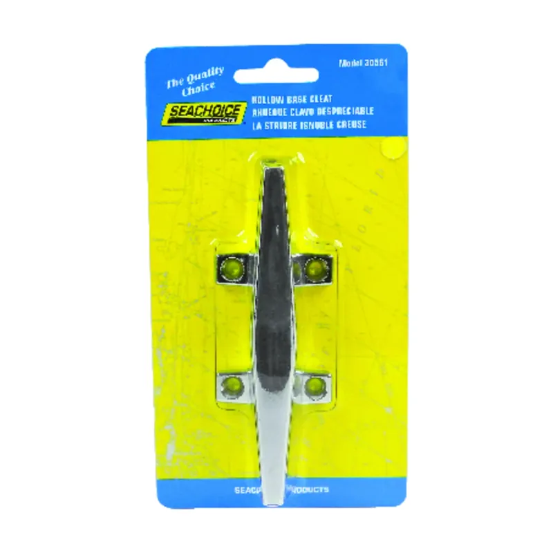 Chrome-plated Zinc 3/4 In. L X 4 1/2 In. W Hollow Base Cleat 1 Pk