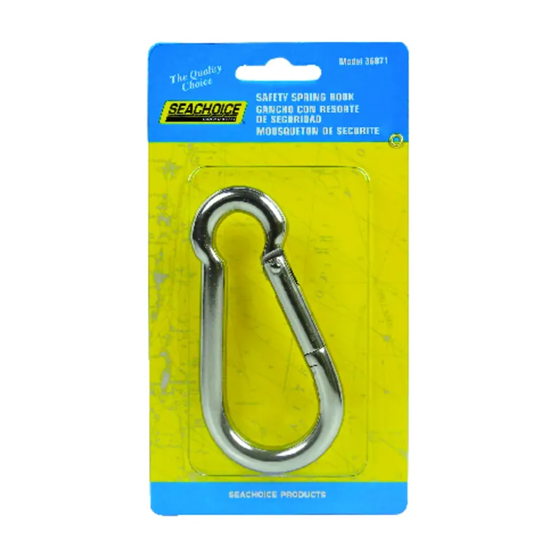 Stainless Steel 4 In. L X 3/8 In. W Safety Spring Hook 1 Pk