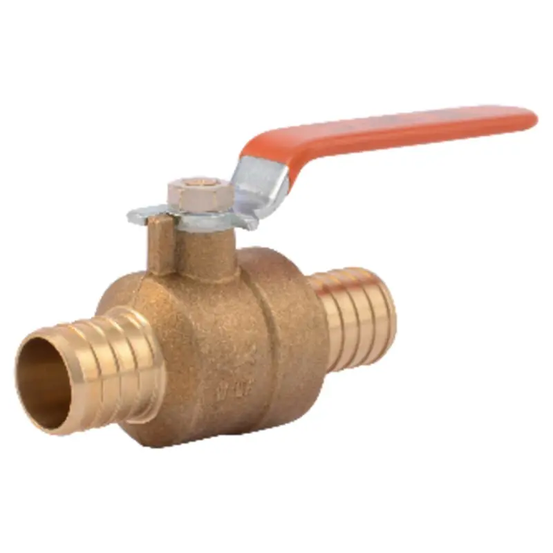 Full Port Ball Valve, 1/4 Turn, 1 X 1 In. Brass Pex Barb