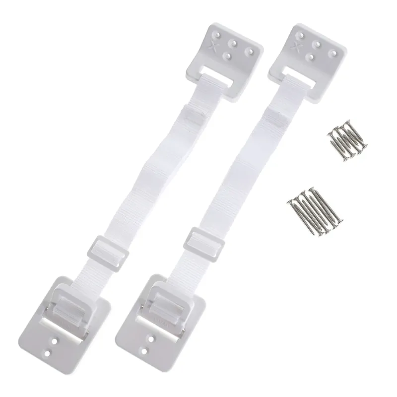 White Plastic Furniture Anchors 2 Pk