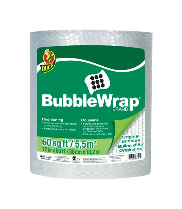 12 In. W X 60 Ft. L Clear Bubble Wrap For Moving And Packing
