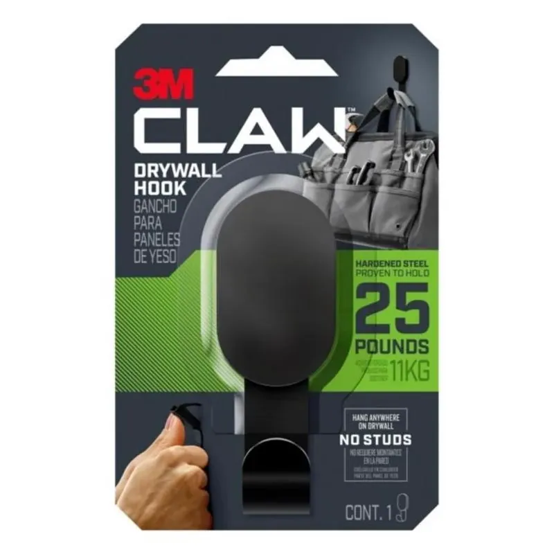 Steel Clip‑on Drywall Hook – Heavy‑duty Single Pack