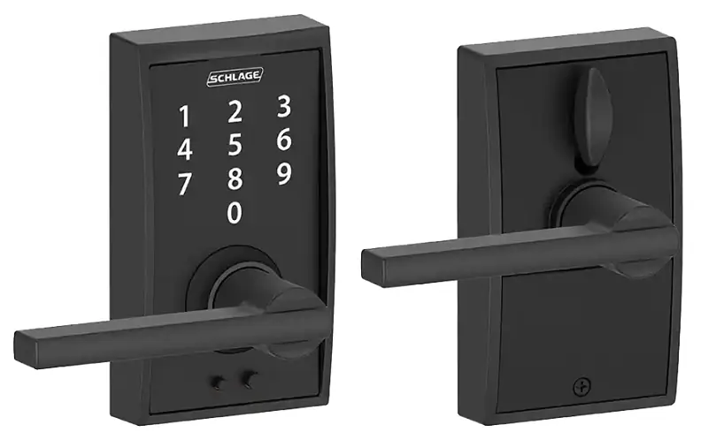 Lever Handle Century With Latitude Style In Matte Black Finish