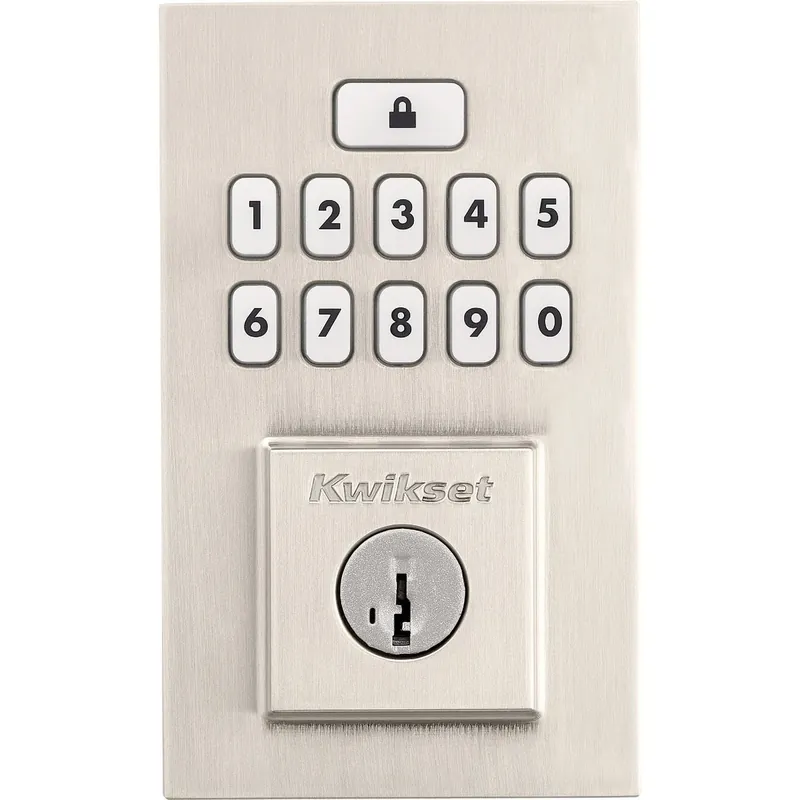 Smart Code Electronic Deadbolt, Satin Nickel, 16 Codes
