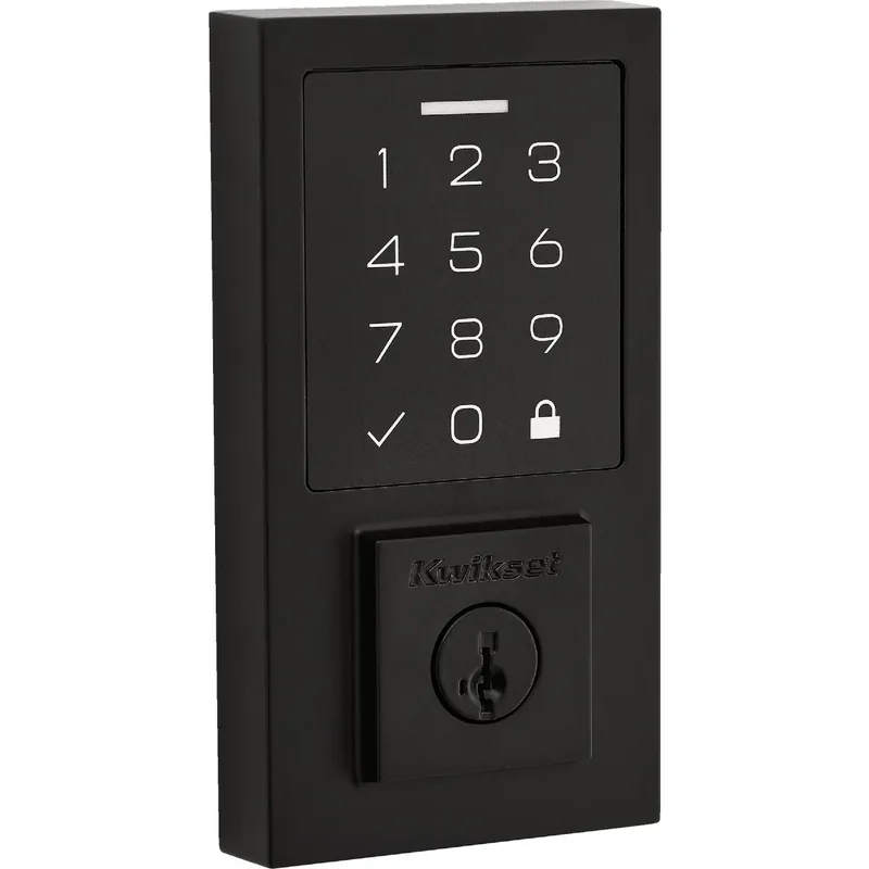 Smartcode 270 Contemporary Touchpad Electronic Deadbolt With Smartkey, Matte Black