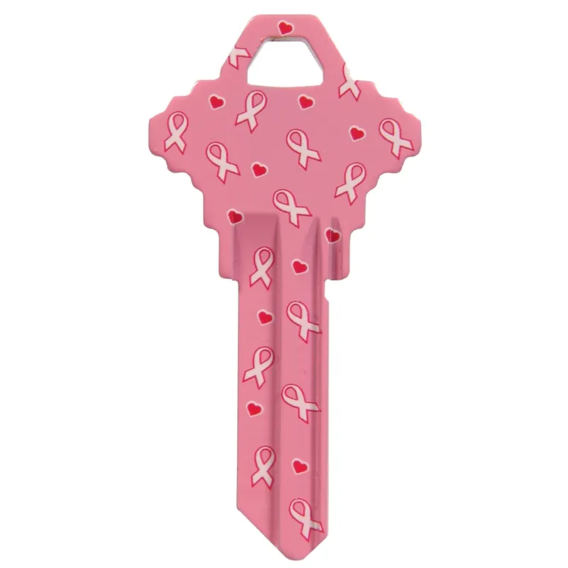 Breast Cancer Ribbon House/office Universal Key Blank Single