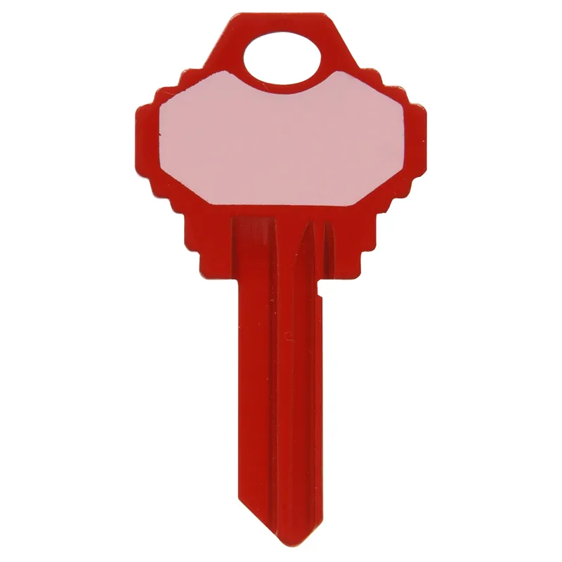 Write-on-it House/padlock Universal Key Blank Single Red