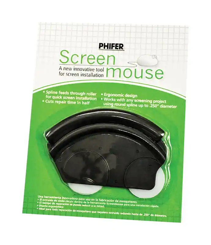 Screen Mouse Black Plastic 1 In. W X 0 In. L Screen Roller Tool 1 Pk