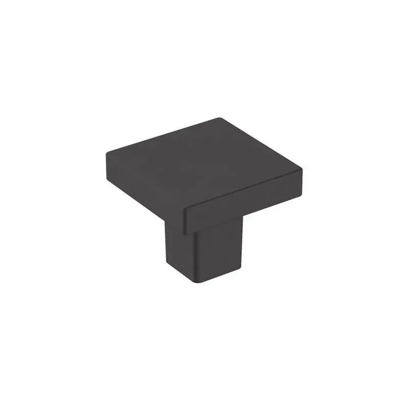 Monument Cabinet Knob – Matte Black Zinc, 30 mm Projection