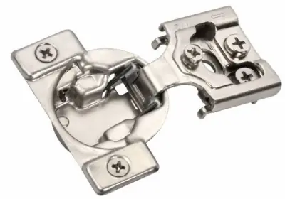 1/2 In. W X 1/2 In. L Nickel Silver Steel Overlay Hinge 2 Pk