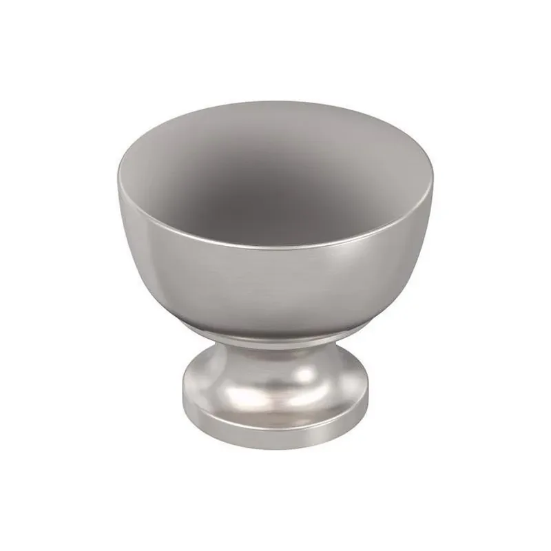 Chalice Series Satin Nickel Cabinet Knob – 1‑1/8 In Projection