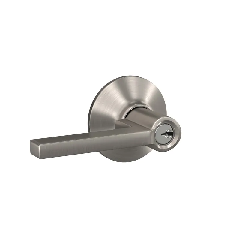 Latitude Keyed Entry Lever Handleset, Satin Nickel