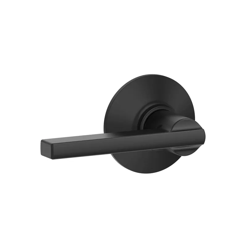 F Series Latitude Matte Black Passage Door Lever - Right Or Left Handed