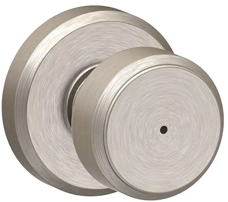 Bowery Privacy Door Knob Handleset, Satin Nickel