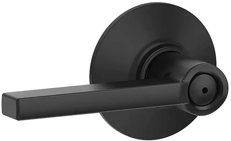Latitude Matte Black Bed And Bath Lever
