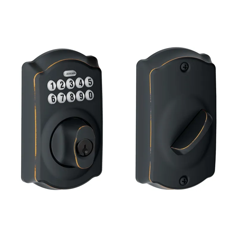 Aged Bronze Keypad Deadbolt Lock