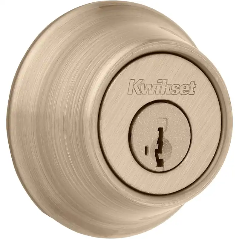 Smartkey Security Antique Brass Metal Single Cylinder Deadbolt