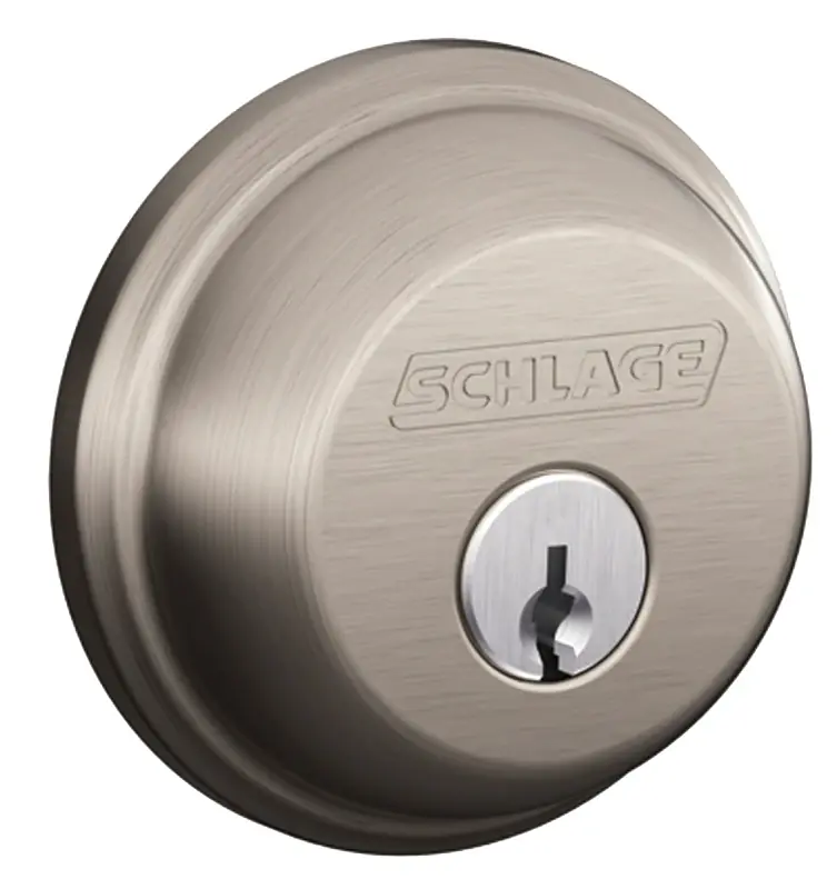 Single-cylinder Deadbolt Lock, Satin Nickel